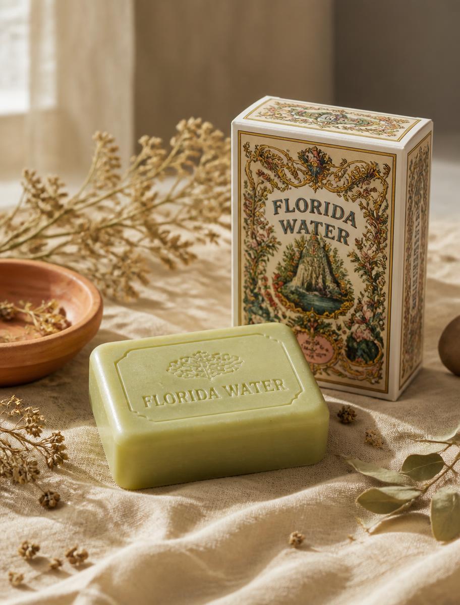 Product photo of Florida Water Bar Soap, option: 3.35 oz, scent: florida water, cologne bottle