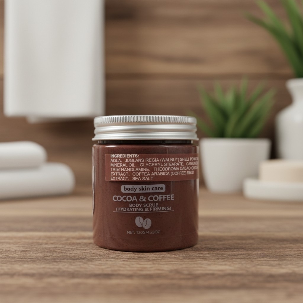 Product photo of Scrub Me Down Cocoa & Coffee Body Scrub, body scrub jar