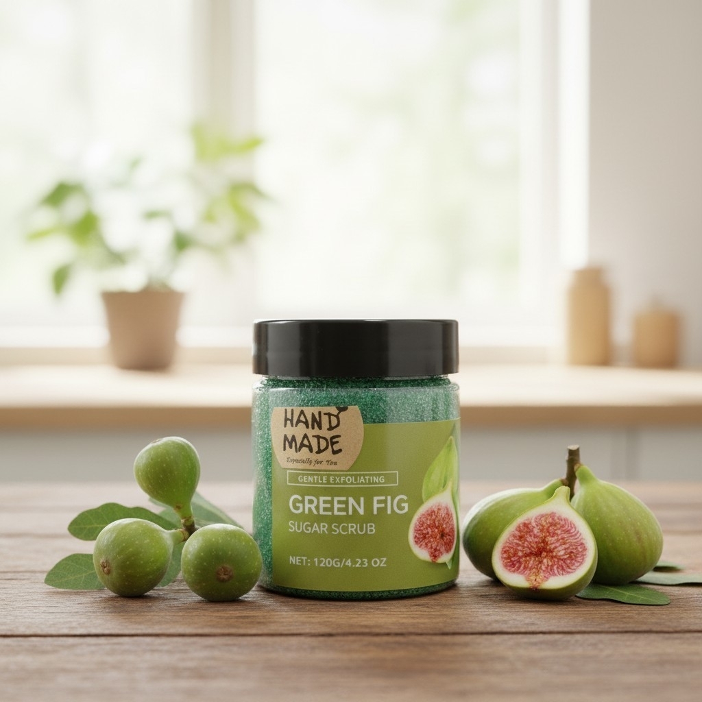 Product photo of Scrub Me Down Sugar Green Fig Body Scrub, body scrub jar