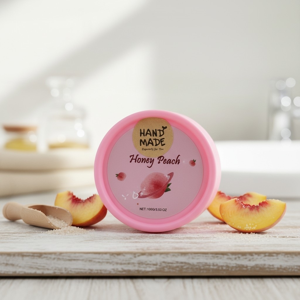 Product photo of Scrub Me Down Honey Peach Body Scrub, body scrub jar