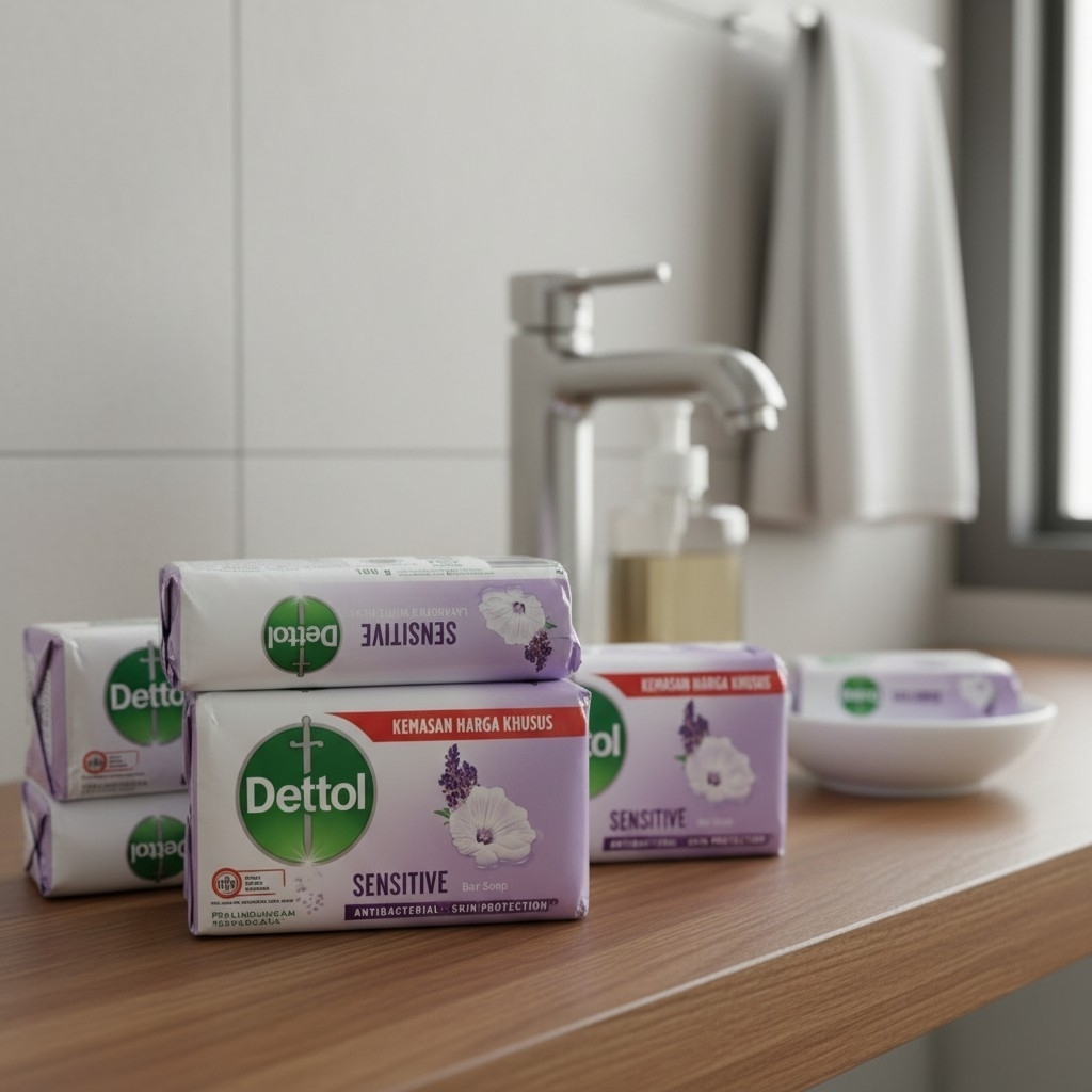 Product photo of Dettol Sensitive Antibacterial Soap, soap bar